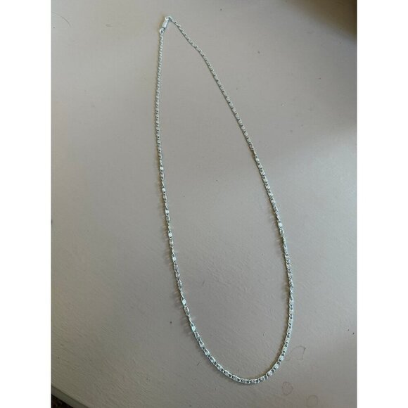 Germany Silver Tone Necklace | Snail Link Art Deco - Picture 1 of 4